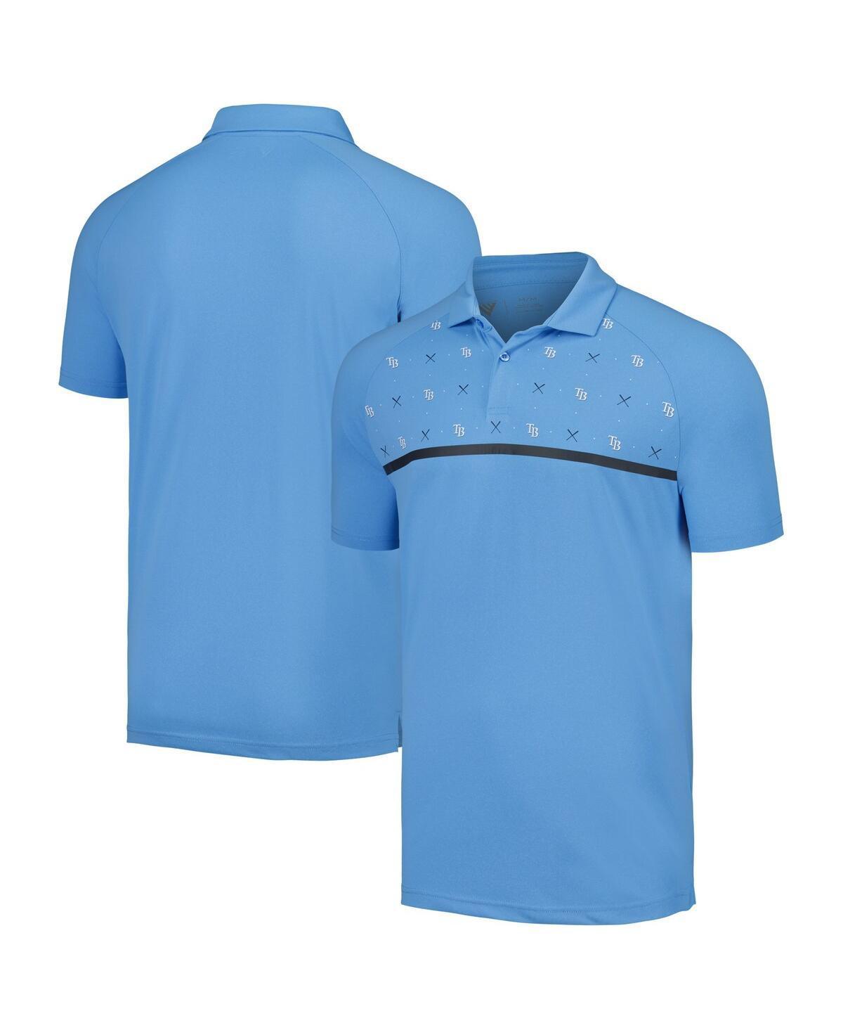 Mens LevelWear Light Blue Tampa Bay Rays Sector Batter Up Raglan Polo Shirt Product Image