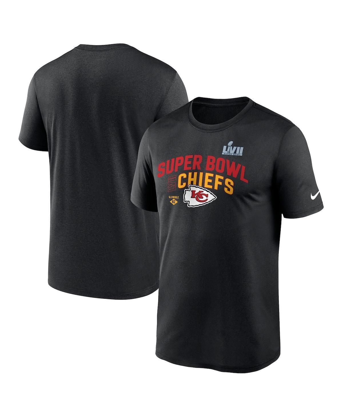 Men's Nike Black Kansas City Chiefs Super Bowl LVII Team Logo Lockup T-Shirt Product Image