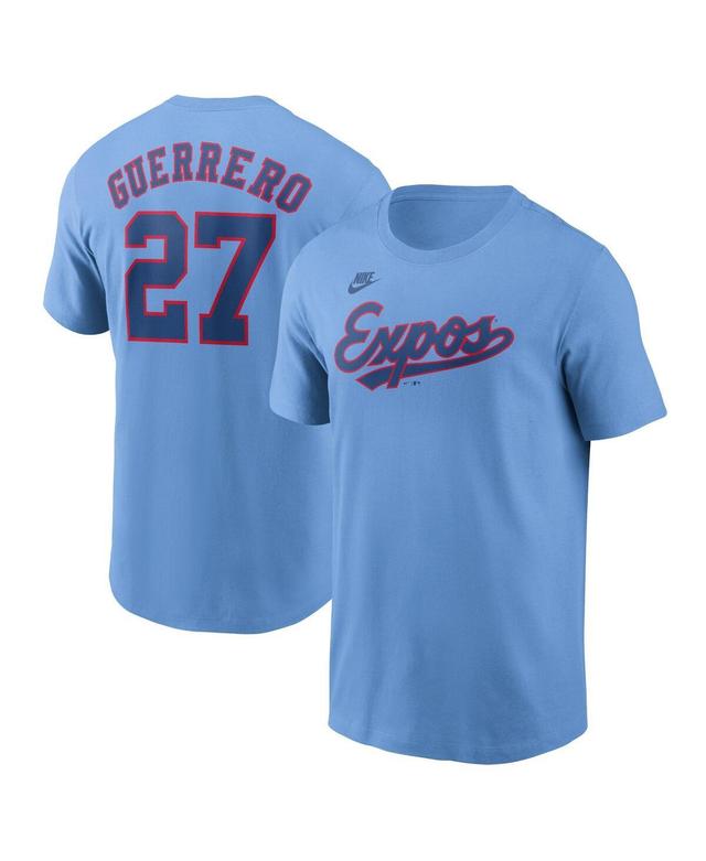 Nike Mens Vladimir Guerrero Powder Blue Montreal Expos Cooperstown Collection Fuse Name Number T-Shirt Product Image