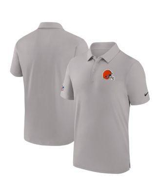 Mens Nike Gray Cleveland Browns Sideline Coaches Performance Polo Product Image