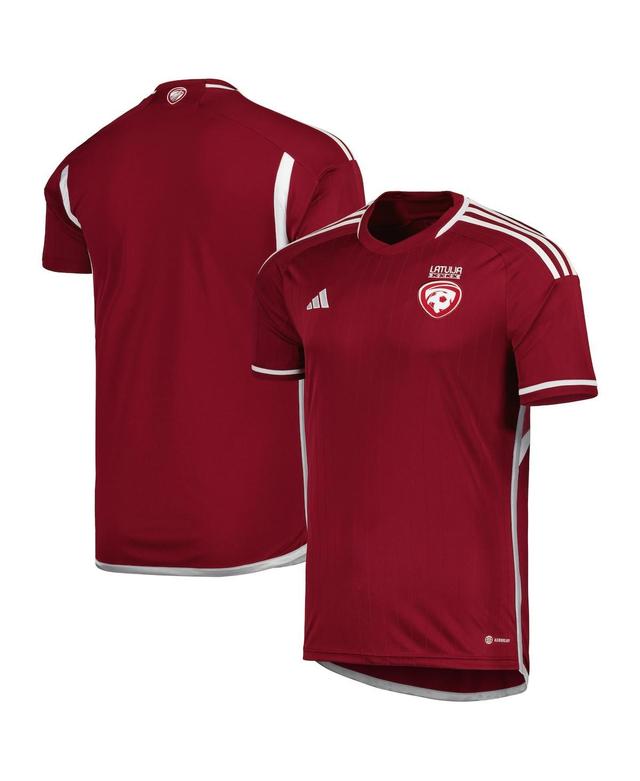 Mens adidas Burgundy Latvia National Team 2022/23 Home Replica Jersey - Burgundy Product Image