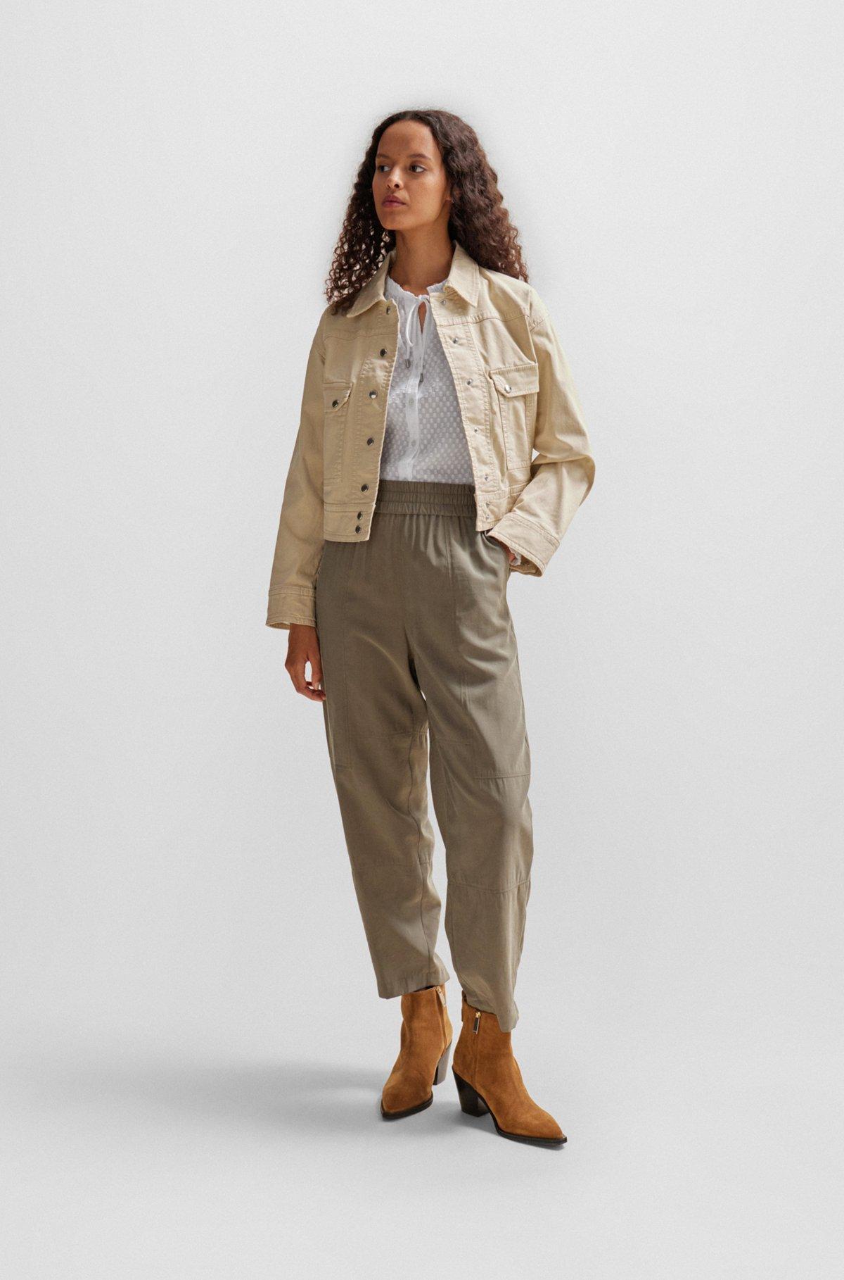 Relaxed-fit jacket in stretch-cotton twill Product Image