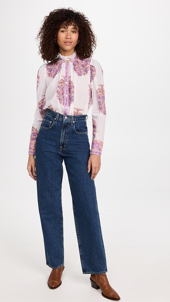 Alix of Bohemia Annabel Fig Flower Shirt | Shopbop Product Image