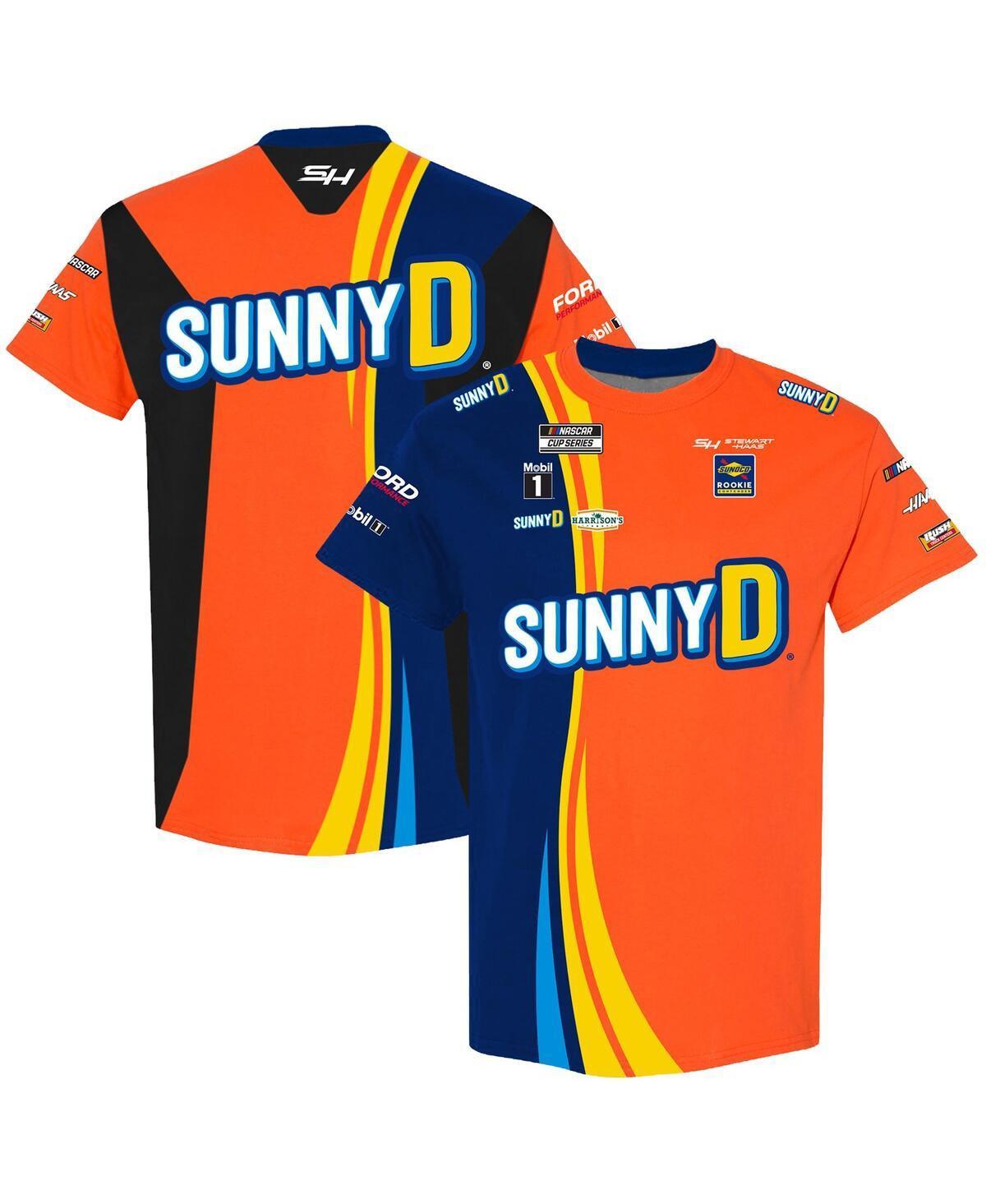 Stewart-Haas Racing Team Collection Mens Orange Josh Berry SunnyD Uniform T-Shirt - Orange, Blue Product Image