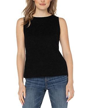 Liverpool Los Angeles Sleeveless Boatneck Rib Knit Top (Java) Women's Clothing Product Image