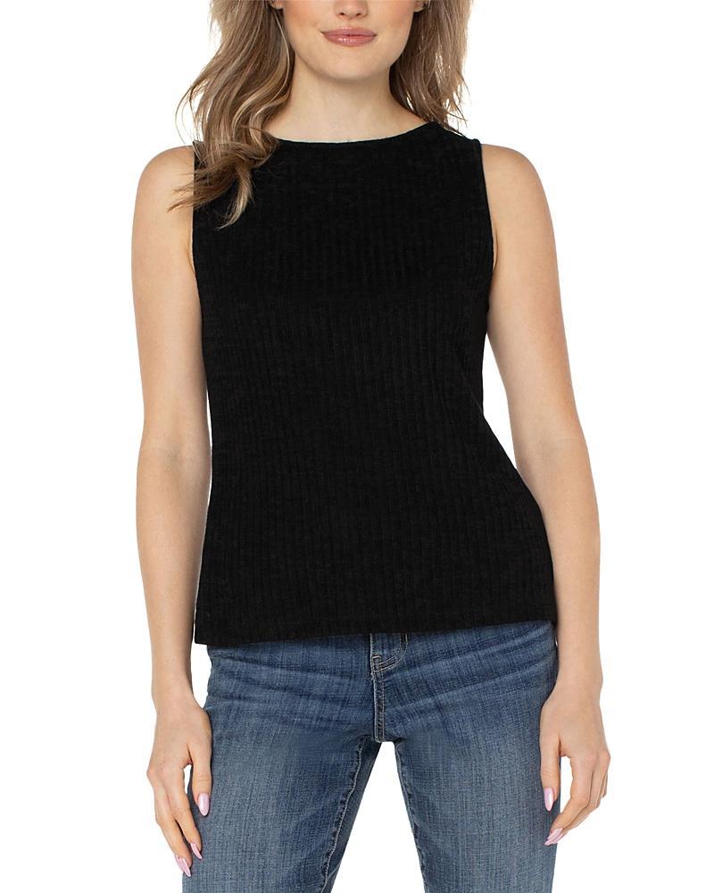 Liverpool Los Angeles Sleeveless Boatneck Rib Knit Top (Deep Cinnamon) Women's Clothing Product Image