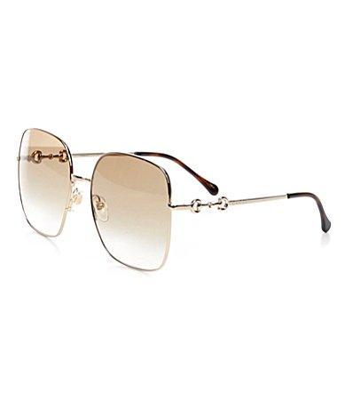 Womens Horsebit 61MM Rectangular Sunglasses Product Image