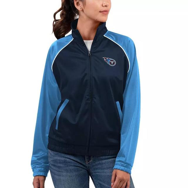 Womens G-III 4Her by Carl Banks Tennessee Titans Showup Fashion Dolman Full-Zip Track Jacket Blue Product Image