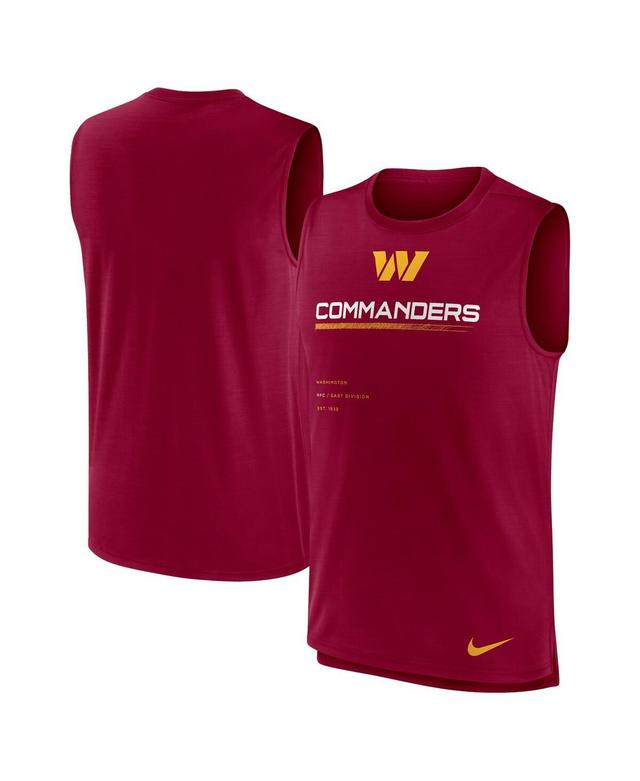 Mens Nike Burgundy Washington Commanders Muscle Trainer Tank Top Product Image