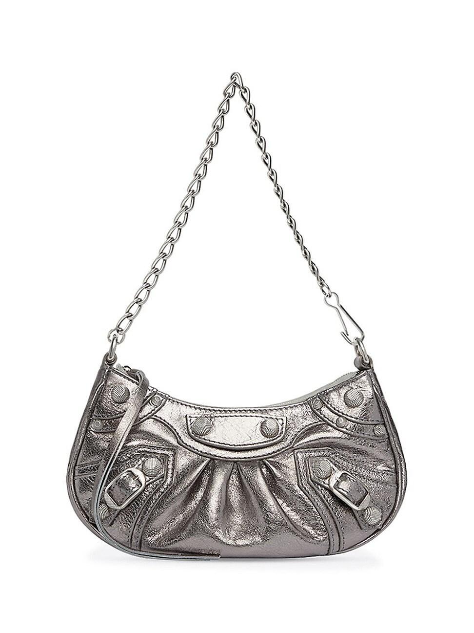 Womens Le Cagole Mini Bag With Chain Crocodile Embossed Product Image