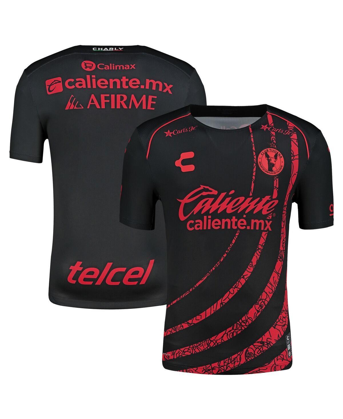 Charly Mens Black/Red Club Tijuana 2024/25 Home Authentic Jersey - Black, Red Product Image