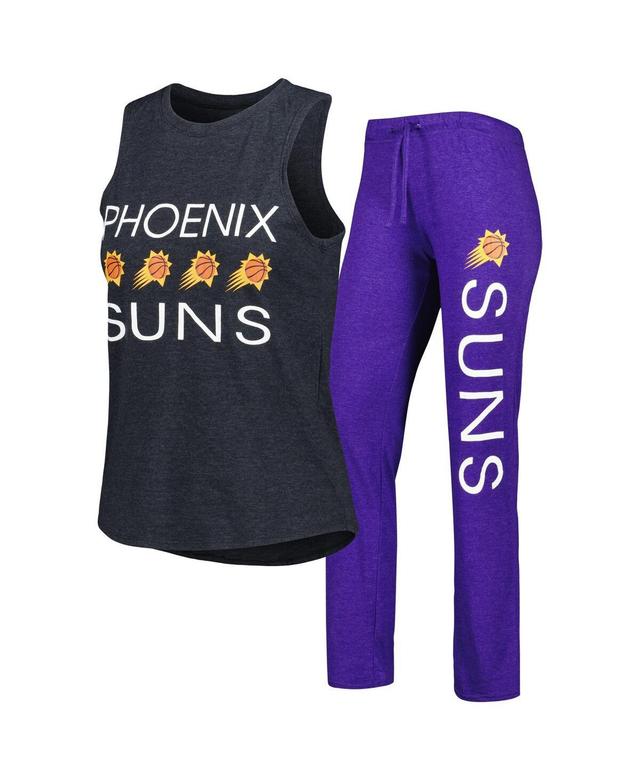 Womens Concepts Sport Purple/Black Phoenix Suns Team Tank Top & Pants Sleep Set Product Image