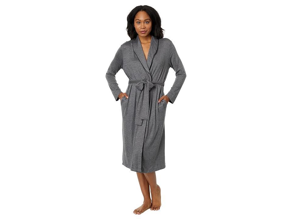 N by Natori Cozy Knit Oasis Robe (Charcoal) Women's Robe Product Image