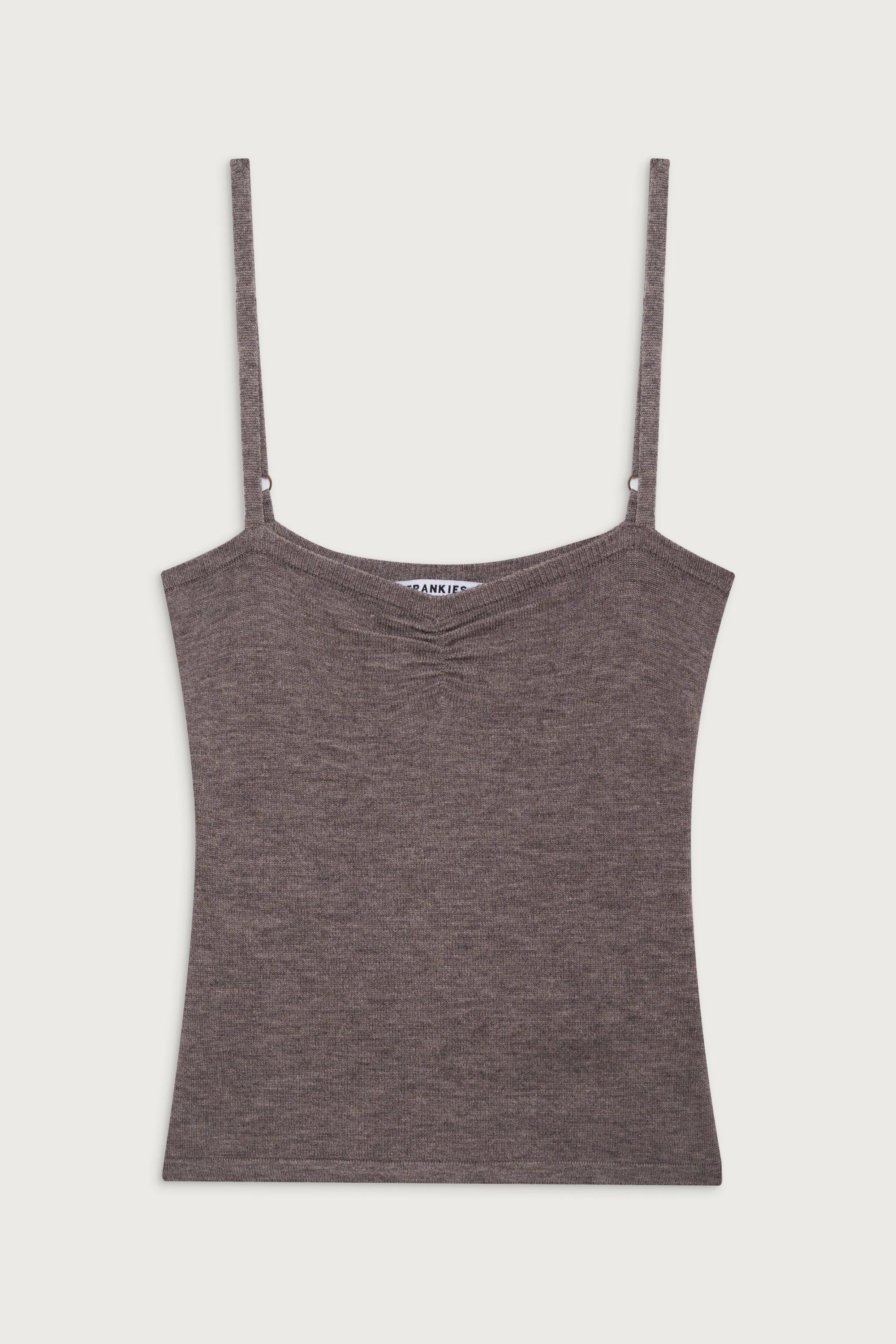 Carmen Lightweight Knit Tank - Dark Pearl Product Image