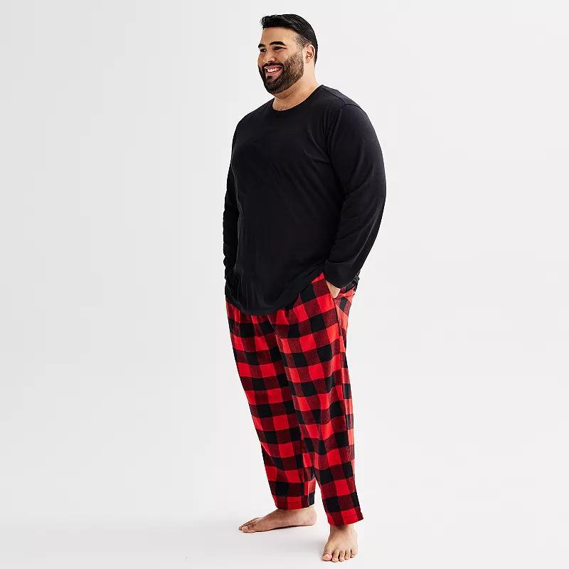 Big & Tall Sonoma Goods For Life 2-pc. Long Sleeve Pajama Top & Flannel Pajama Pant Set, Mens Product Image