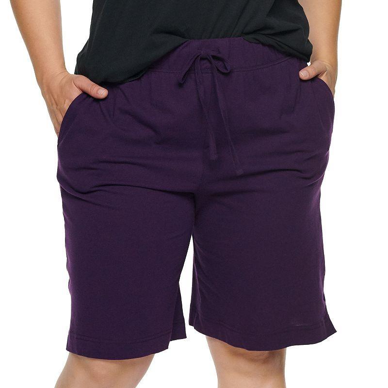 Plus Size Jockey Everyday Cotton Bermuda Pajama Shorts, Womens Product Image