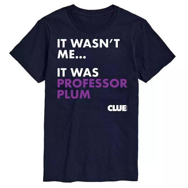 Mens Clue It Was Professor Plum Graphic Tee Blue Product Image