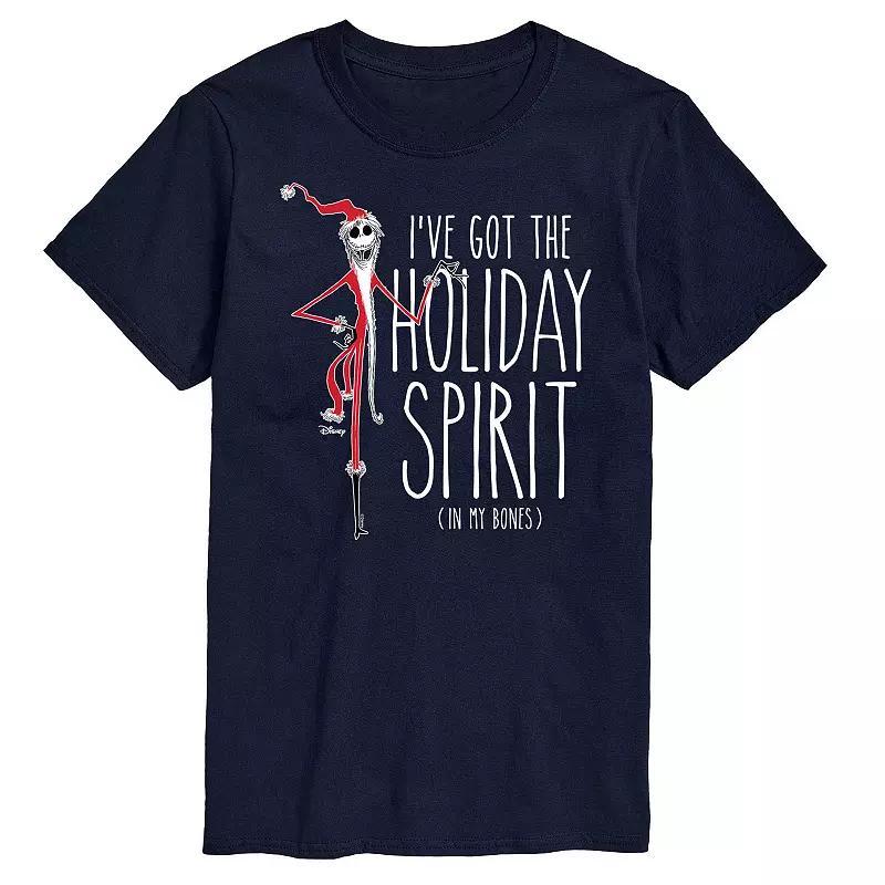 Mens Nightmare Before Christmas Holiday Spirit In My Bones Tee Blue Product Image