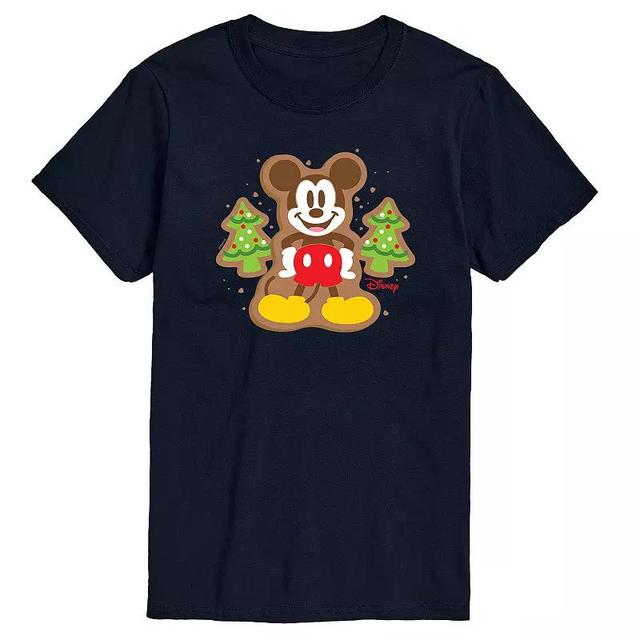 Disneys Mickey Mouse Mens Mickey Cookie Graphic Tee Blue Product Image