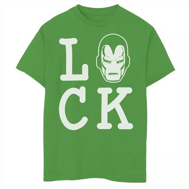 Boys 8-20 Marvel Iron Man Lucky St. Patricks Day Text Graphic Tee, Boys Product Image