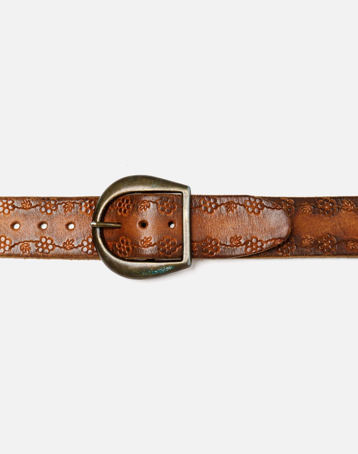 70s Embossed Leather Belt - #40 Female Product Image