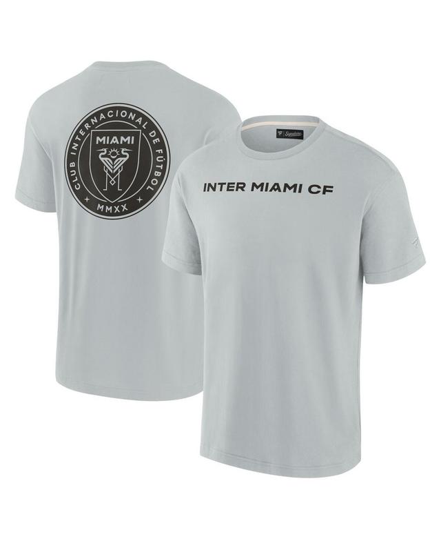 Mens Fanatics Signature Gray Inter Miami Cf Oversized Logo T-shirt Product Image