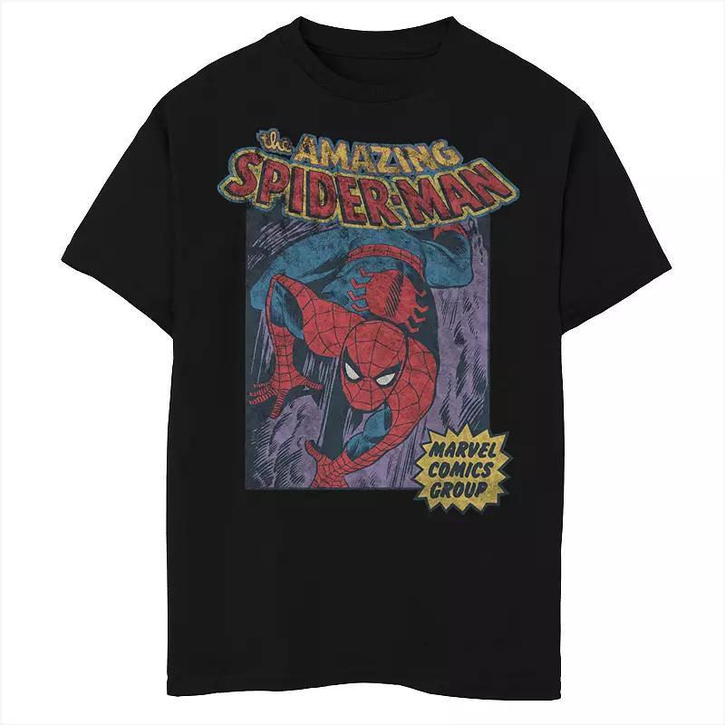 Boys 8-20 & Husky Marvels The Amazing Spiderman Comic Poster Graphic Tee, Boys Product Image