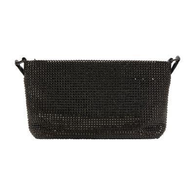 Diamante Medium Hobo Bag In Black Product Image