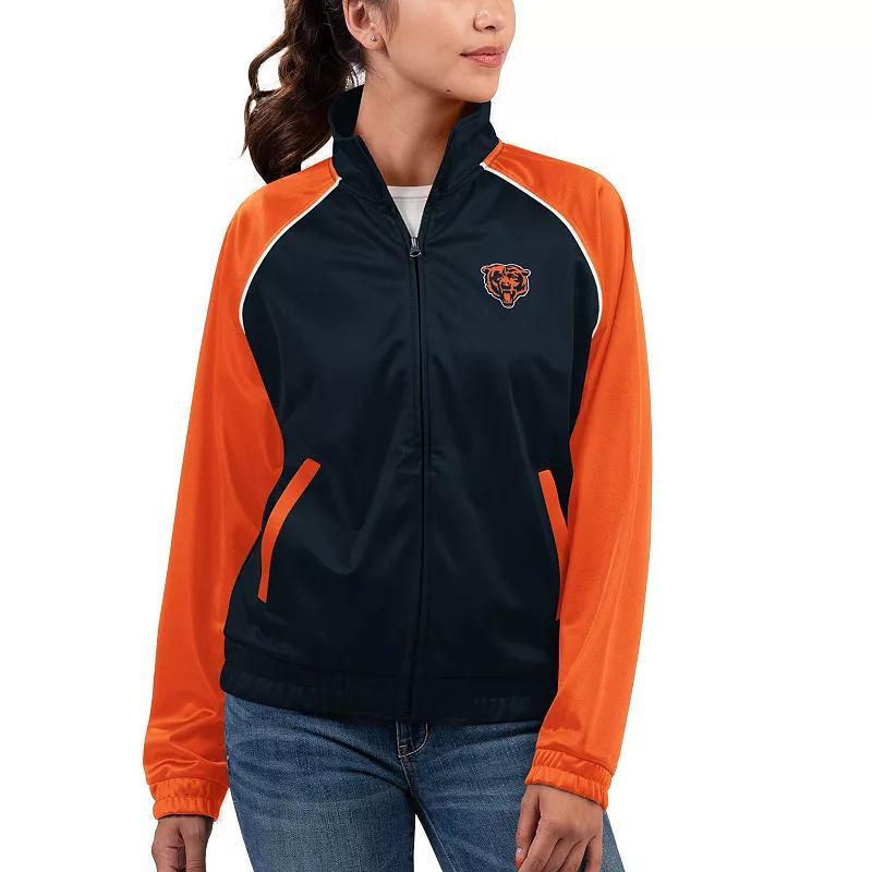 Womens G-III 4Her by Carl Banks Chicago Bears Showup Fashion Dolman Full-Zip Track Jacket Blue Product Image