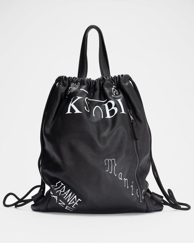 DRAWSTRING BACKPACK BLACK/WHITE Female Product Image