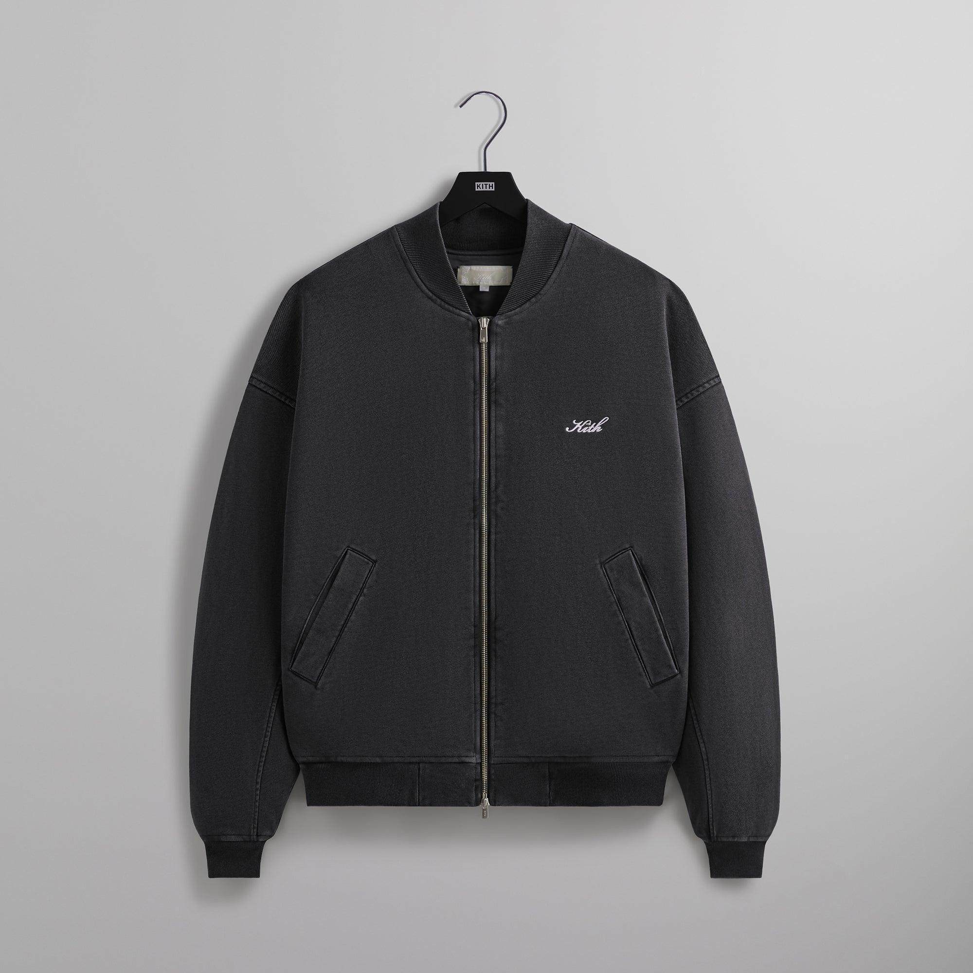 Kith Fleece Avery Bomber Jacket - Black Male Product Image