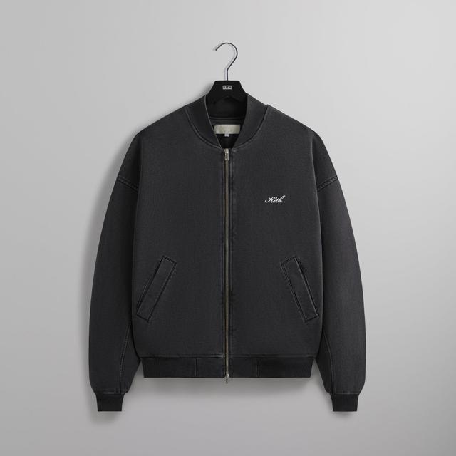 Kith Fleece Avery Bomber Jacket - Black Male Product Image