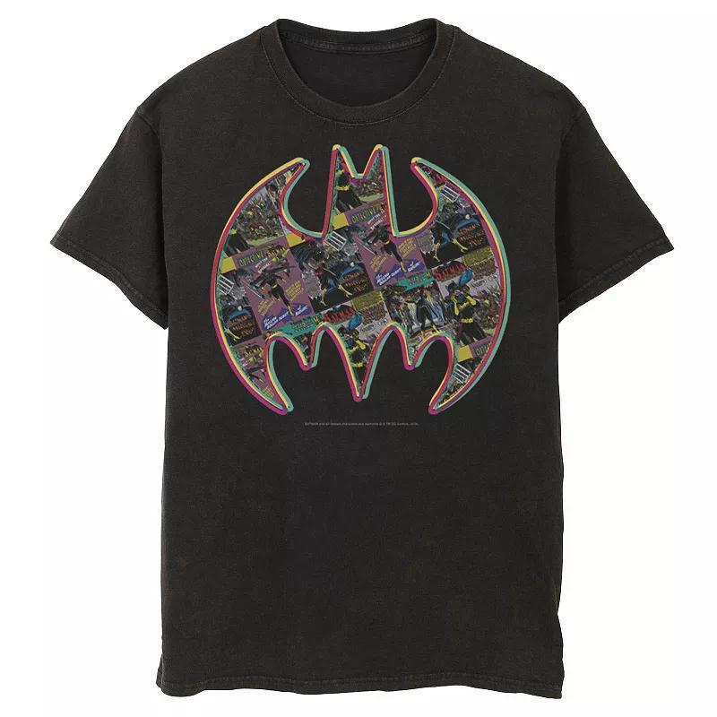 Mens DC Comics Batman Neon Comic Cover Logo Tee Product Image