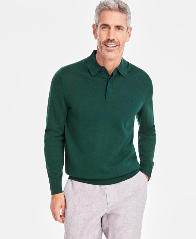 Club Room Mens Merino Wool Blend Polo Sweater, Created for Macys Product Image