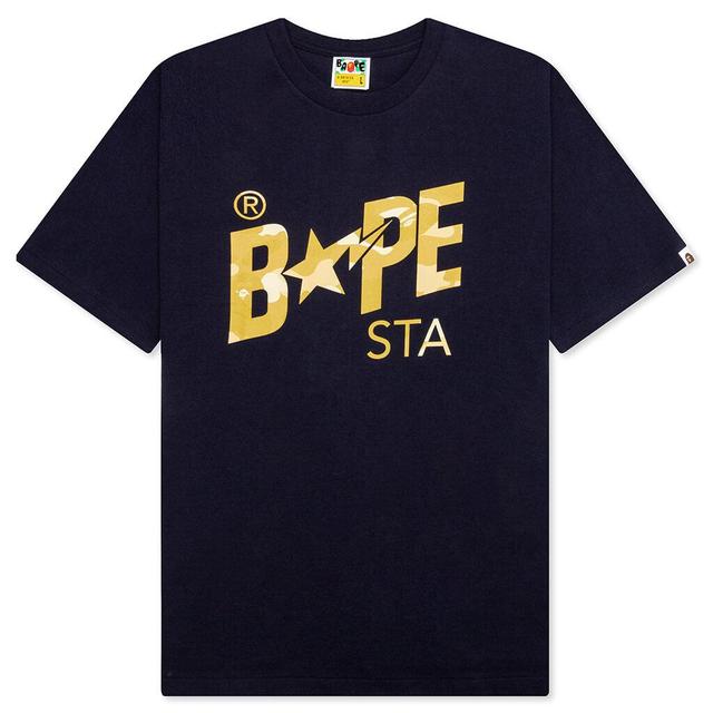 Color Camo Bape Sta Logo Tee - Navy Male Product Image