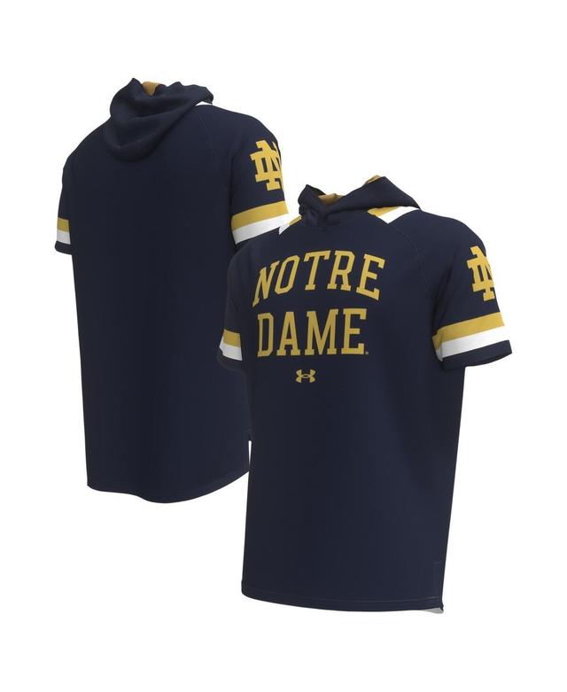 Mens Under Armour Navy Notre Dame Fighting Irish Shooter Raglan Hoodie T-shirt Product Image