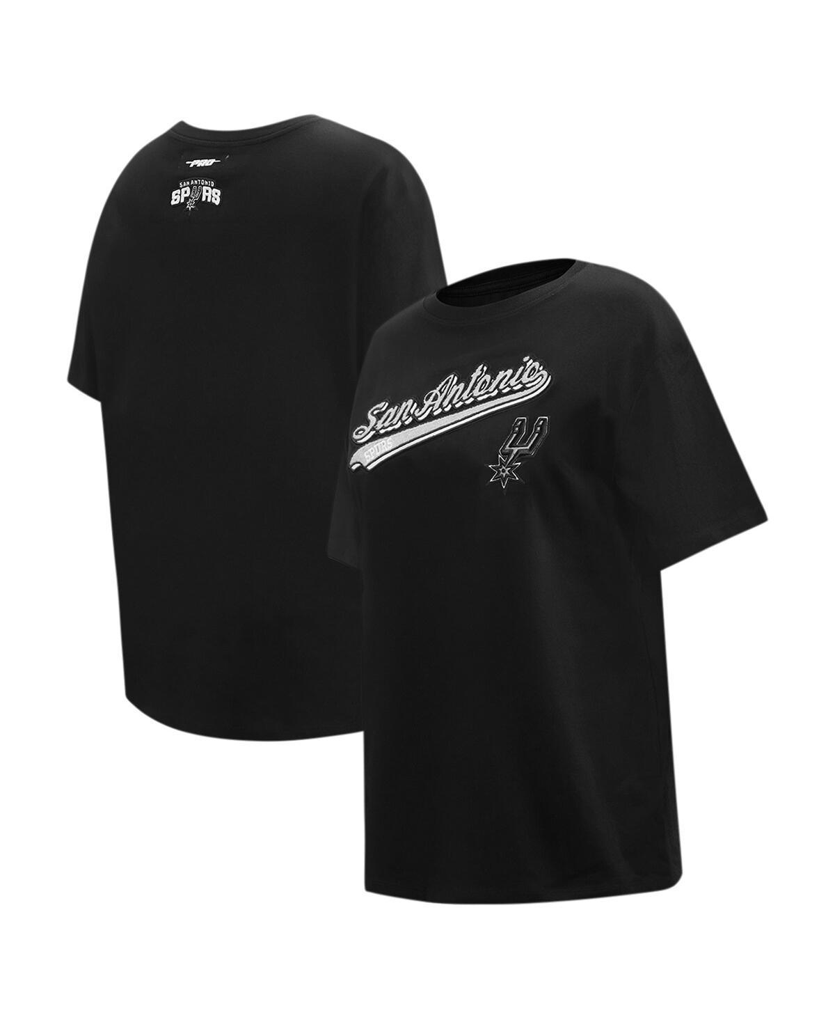 Womens Pro Standard Black San Antonio Spurs Script Boyfriend T-shirt Product Image