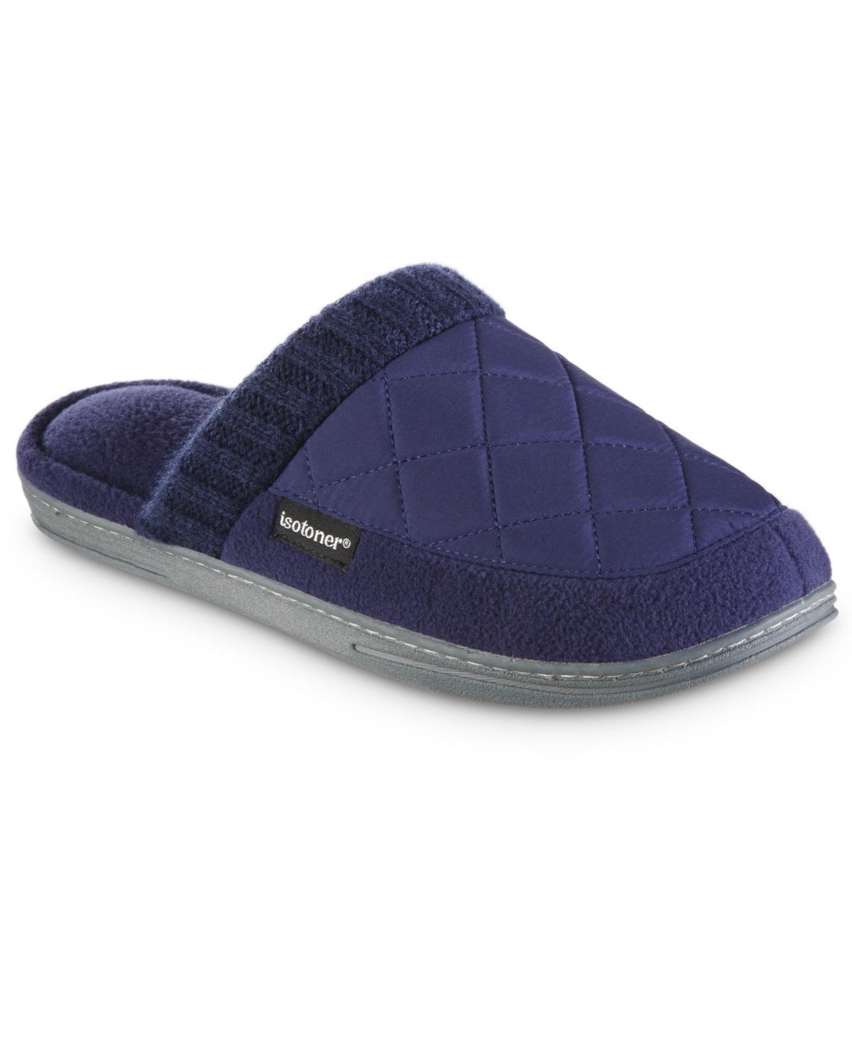 isotoner Levon Mens Quilted Clog Slippers Grey Product Image