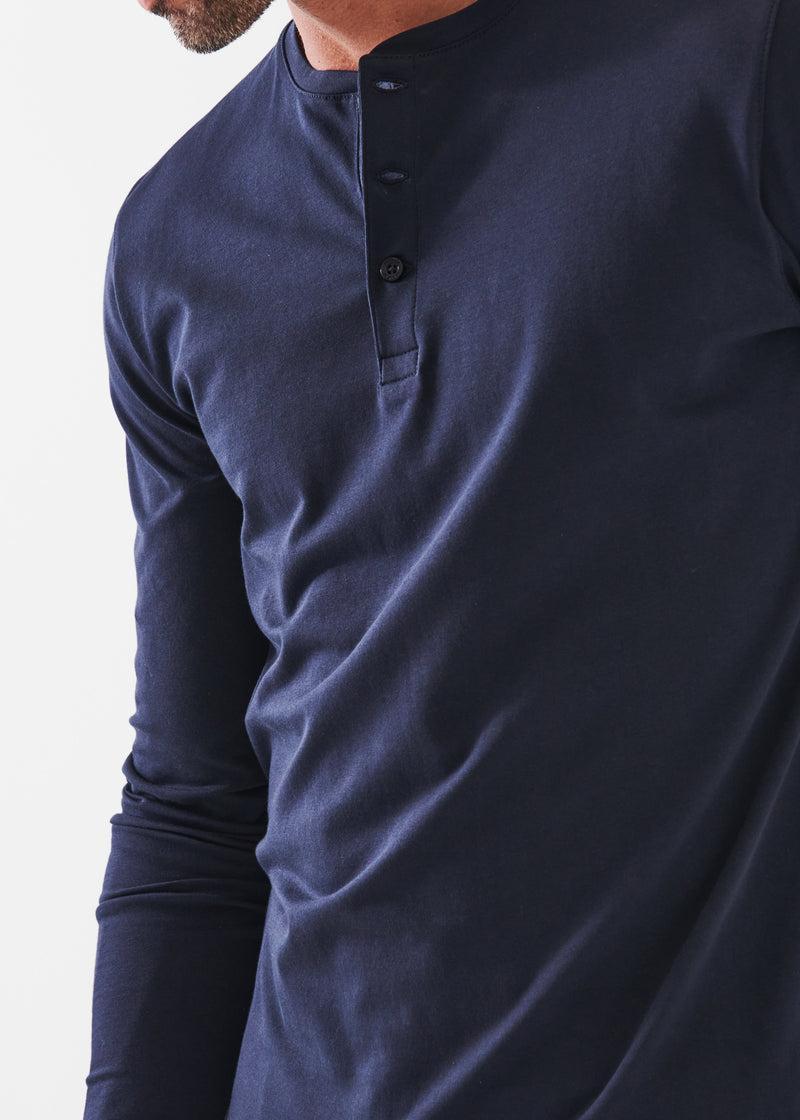 PATRICK ASSARAF PIMA COTTON STRETCH HENLEY Male Product Image