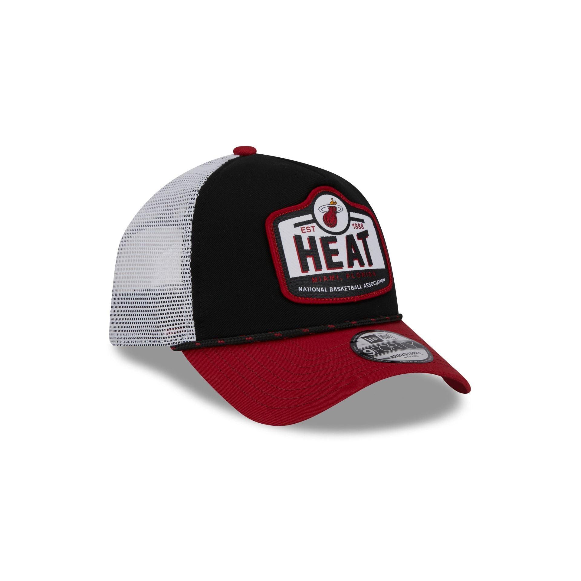 Miami Heat 2024 Rally Drive 9FORTY A-Frame Trucker Hat Male Product Image