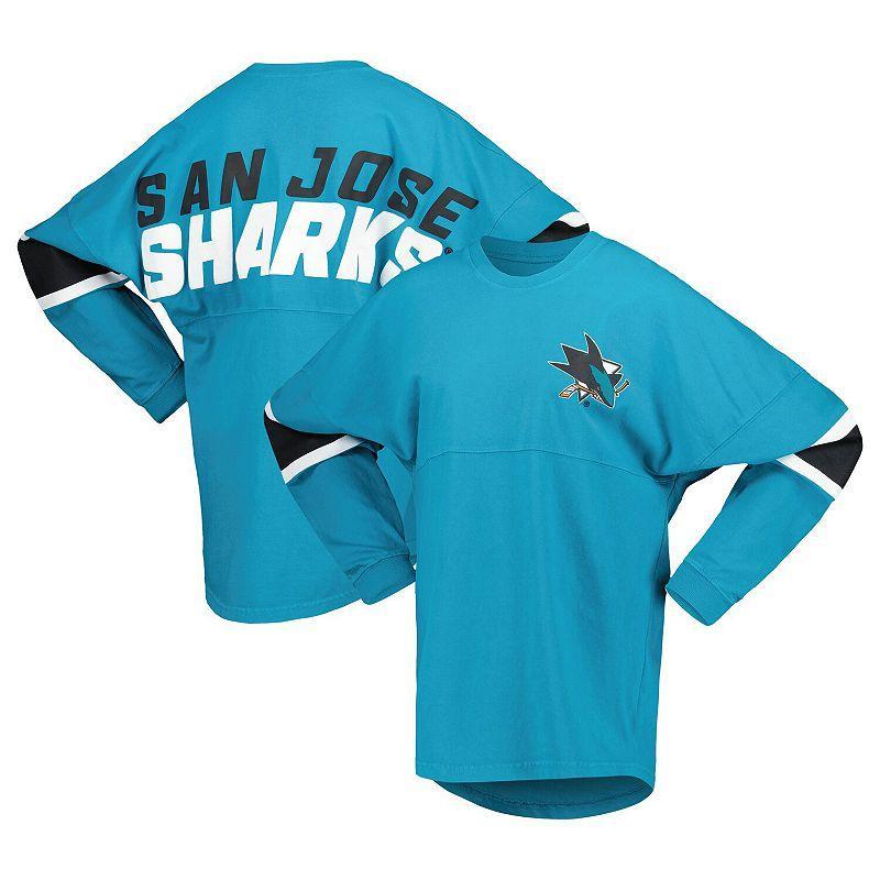 Womens Fanatics Teal San Jose Sharks Jersey Long Sleeve T-shirt Product Image