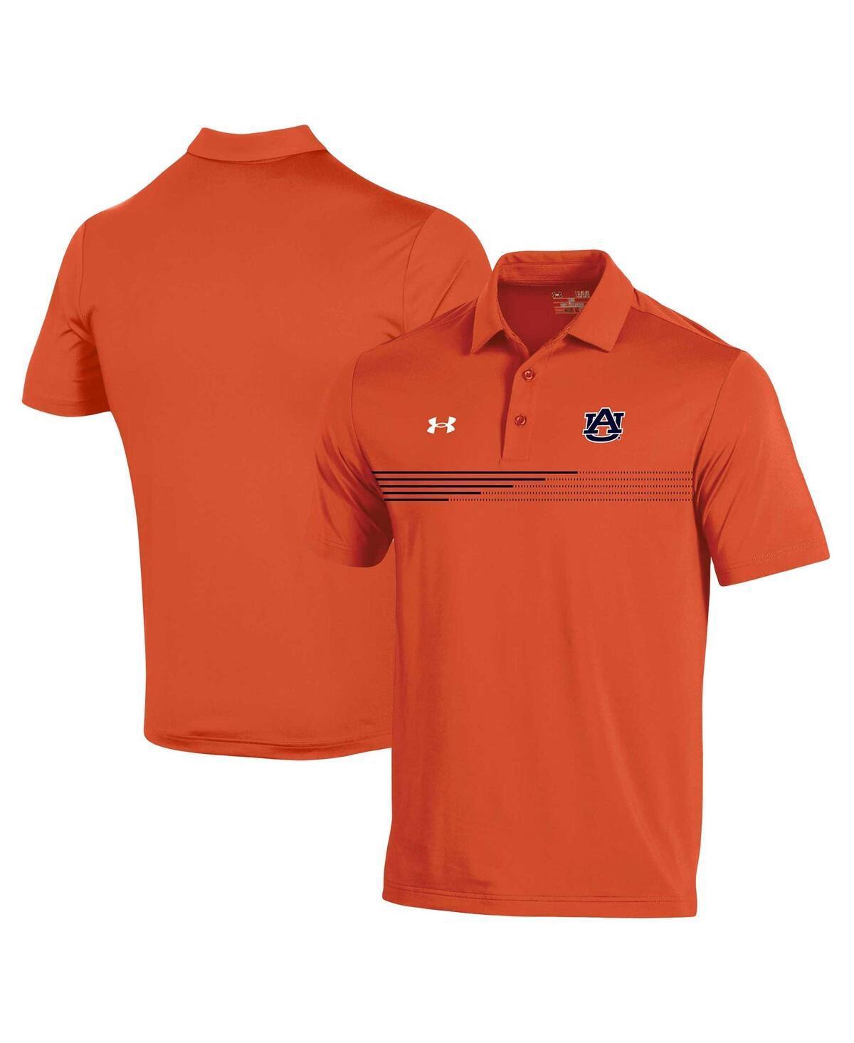 Mens Under Armour Orange Auburn Tigers Tee To Green Stripe Polo Shirt Product Image