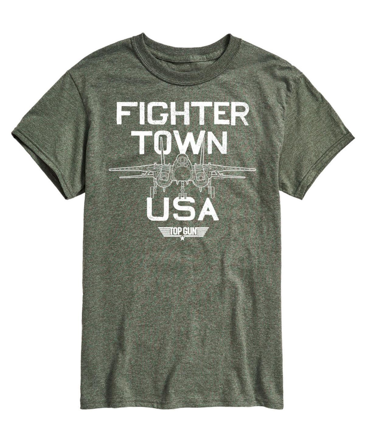 Mens Top Gun Fighter Town Printed T-shirt Product Image