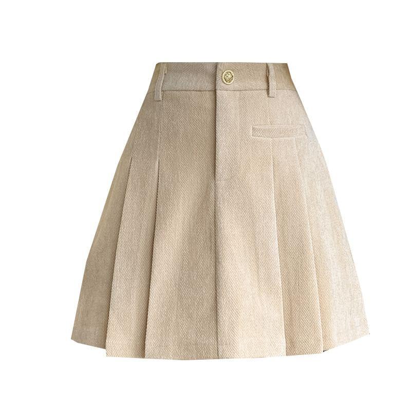 High Rise Pleated Mini A-Line Skirt Product Image