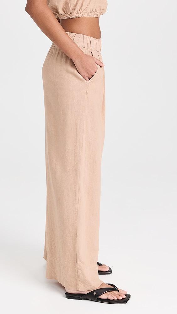 Stateside Linen Wide Leg Pull On Pants | Shopbop Product Image