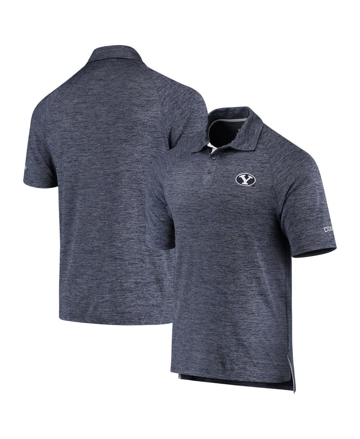 Mens Colosseum Heathered Navy BYU Cougars Down Swing Polo Product Image