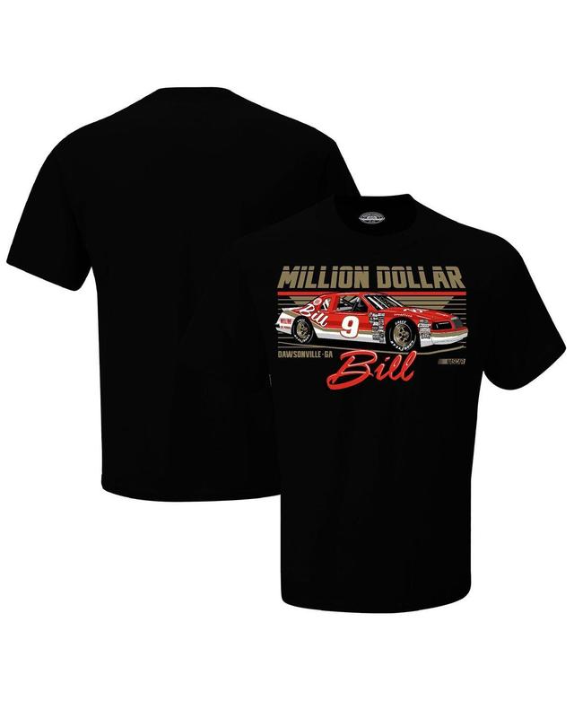 Checkered Flag Sports Mens Black Bill Elliott Million Dollar Bill T-Shirt Product Image