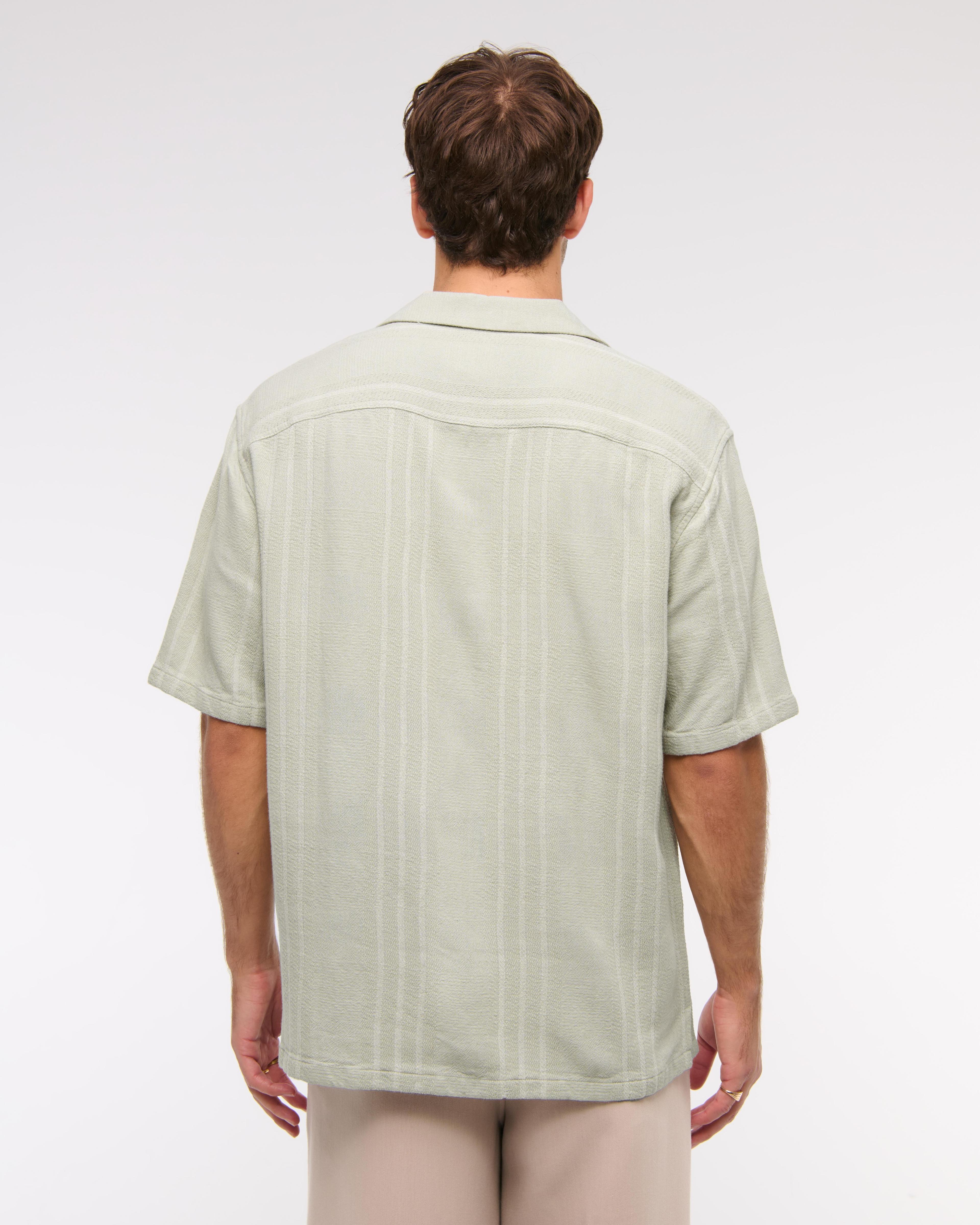 Camp Collar Summer Linen-Blend Shirt Product Image