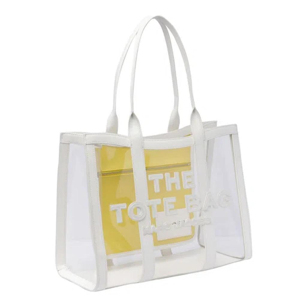 MARC JACOBS The Clear Medium Tote Tasche In Bianco Chiari E Naturali Product Image