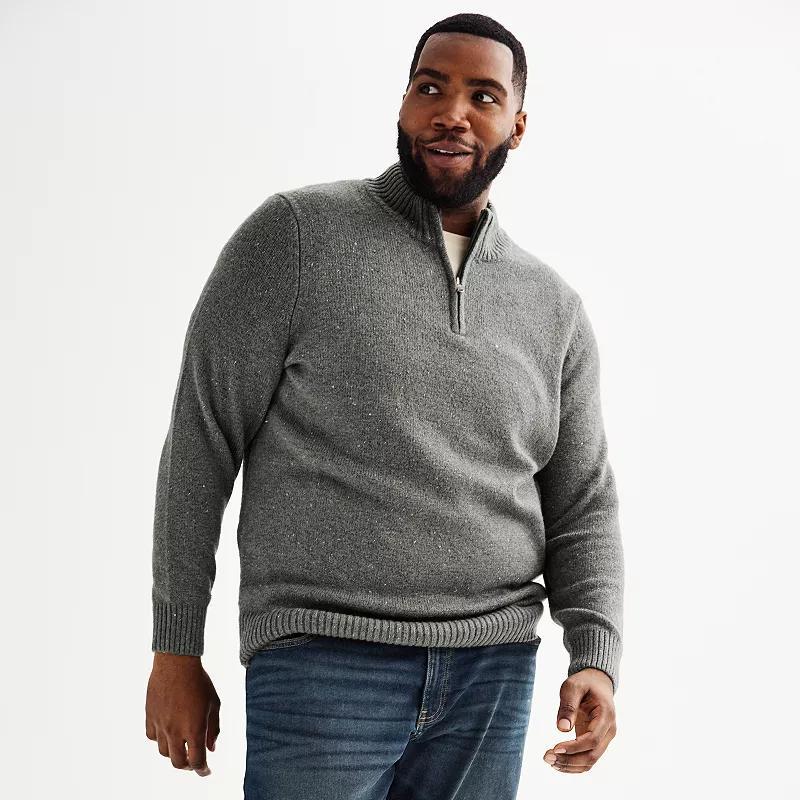 Big & Tall Sonoma Goods For Life Quarter Zip Sweater, Mens Product Image